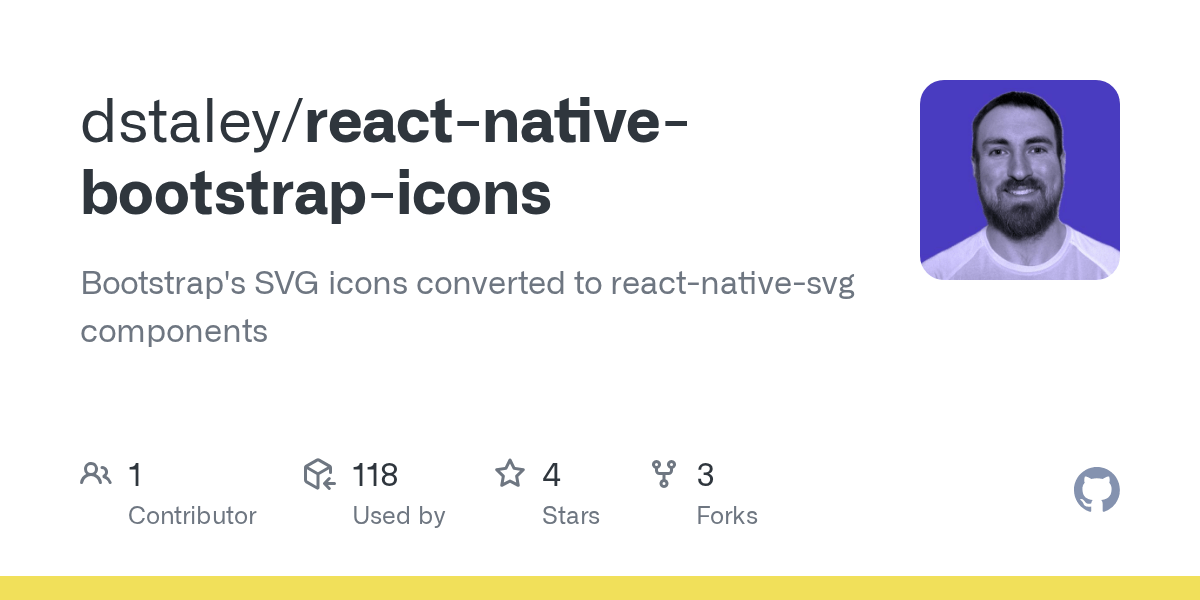 GitHub dstaley/reactnativebootstrapicons Bootstrap's SVG icons