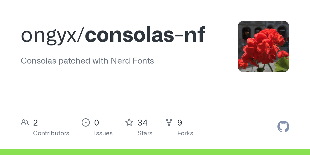 GitHub ongyx/consolasnf Consolas patched with Nerd Fonts