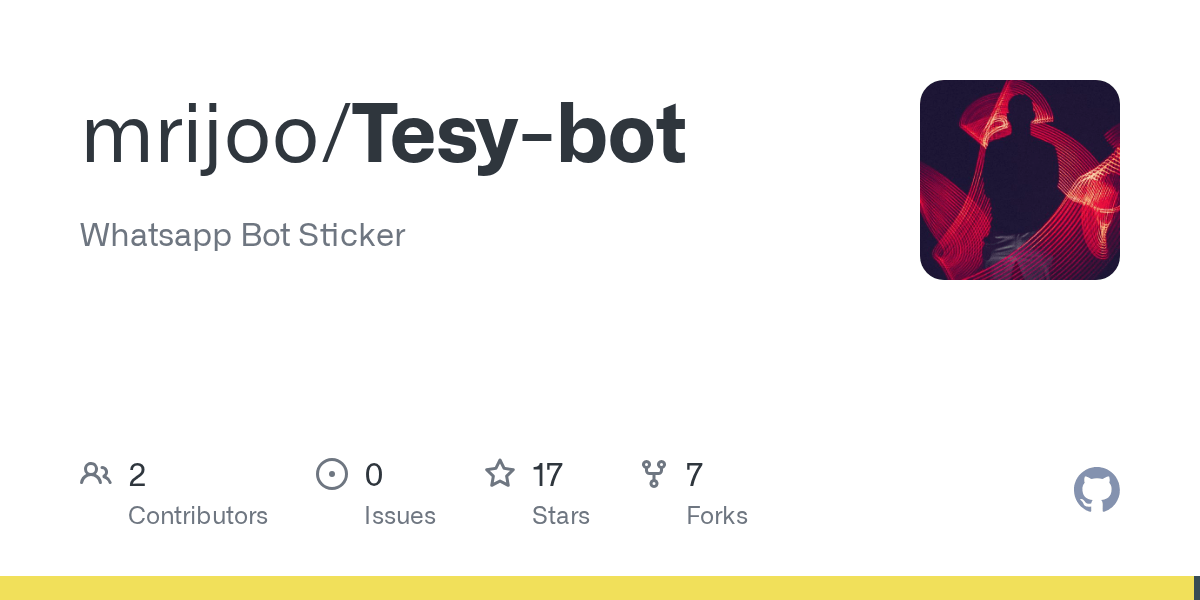 GitHub mrijoo/Tesybot Whatsapp Bot Sticker