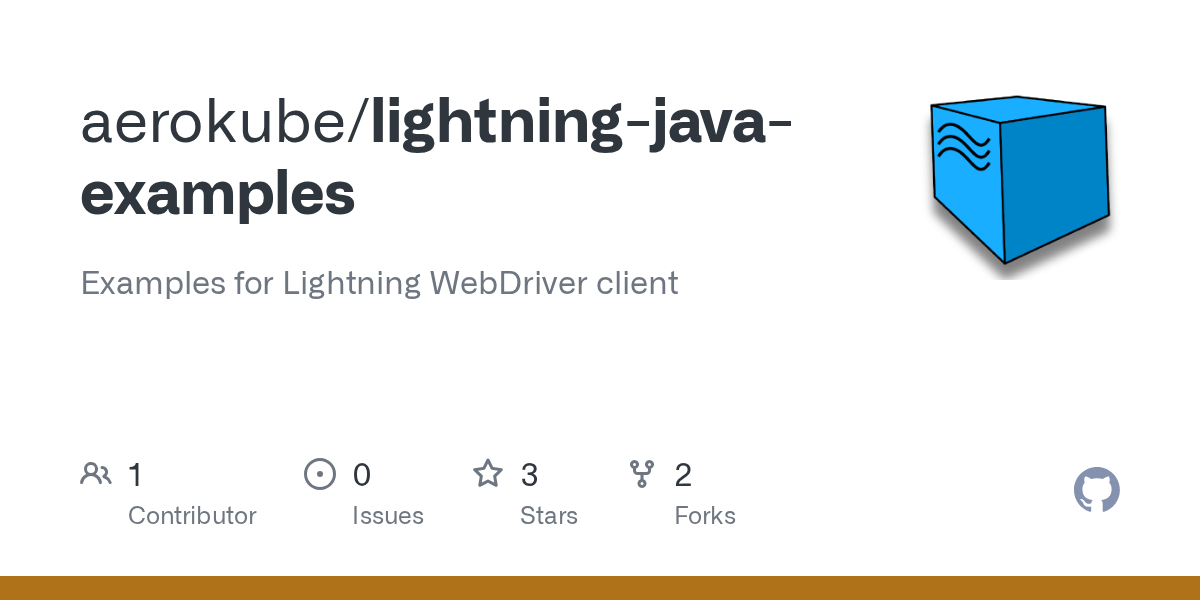 GitHub aerokube/lightningjavaexamples Examples for Lightning