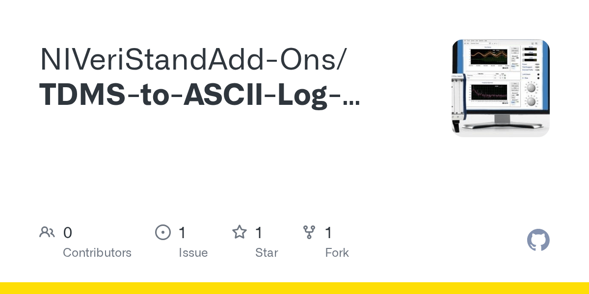 GitHub NIVeriStandAddOns/TDMStoASCIILogConverterTools