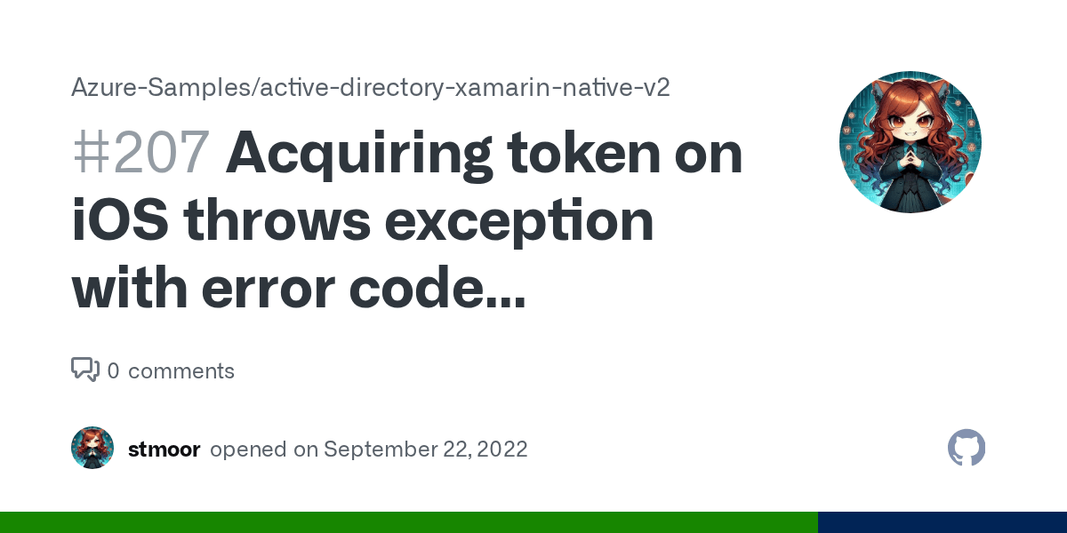 Acquiring token on iOS throws exception with error code "cannot_access