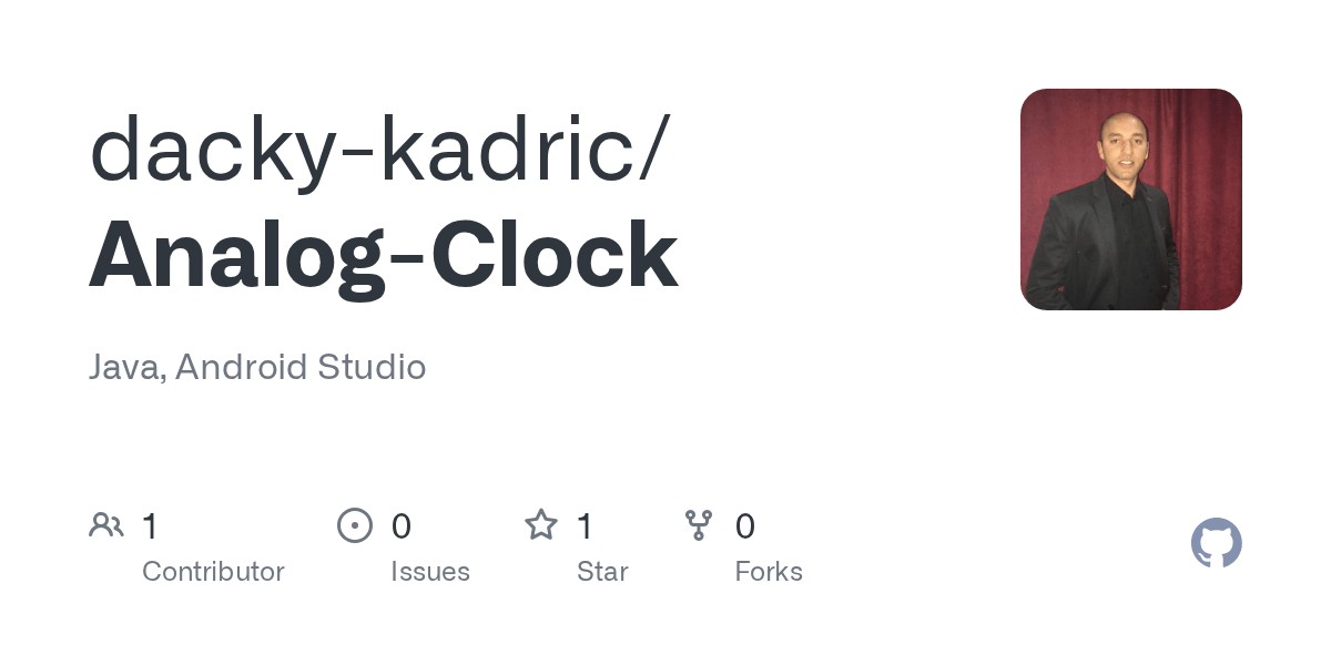 GitHub dackykadric/AnalogClock Java, Android Studio