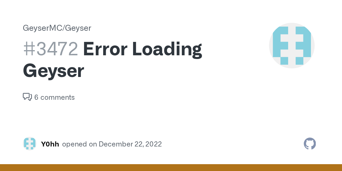 Error Loading Geyser · Issue 3472 · GeyserMC/Geyser · GitHub