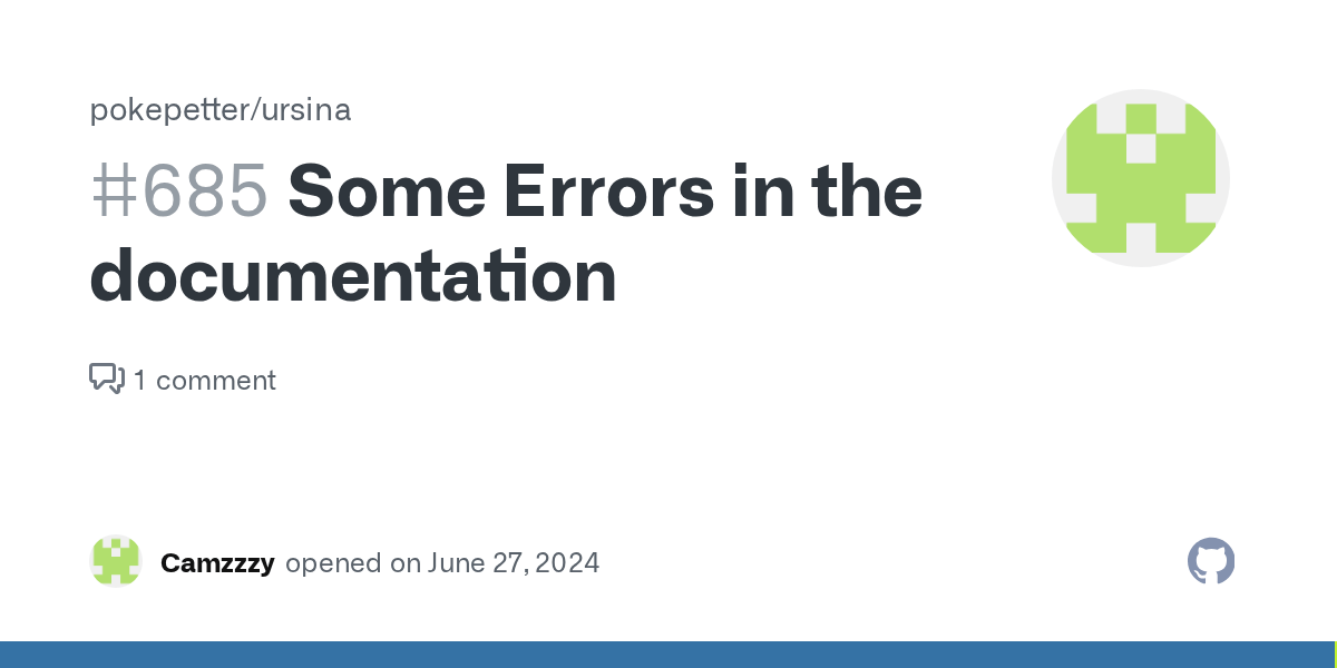 Some Errors in the documentation · Issue 685 · pokepetter/ursina · GitHub