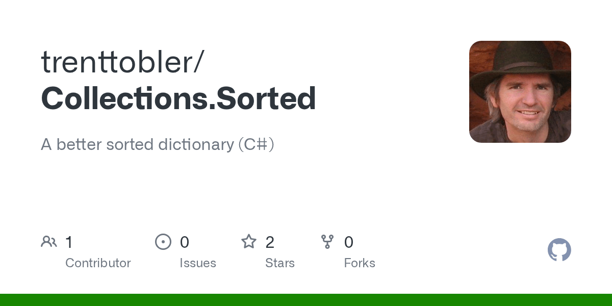 GitHub trenttobler/Collections.Sorted A better sorted dictionary (C)