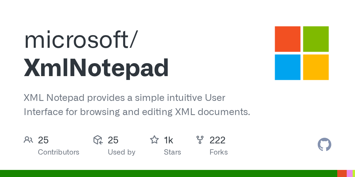 GitHub microsoft/XmlNotepad XML Notepad provides a simple intuitive