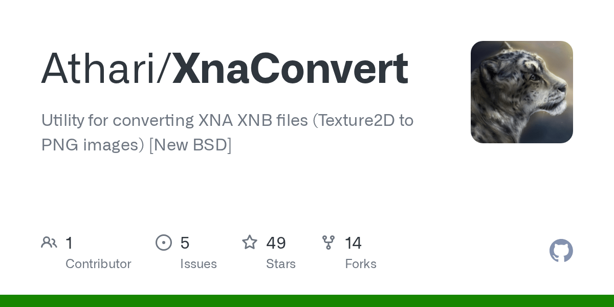 GitHub Athari/XnaConvert Utility for converting XNA XNB files