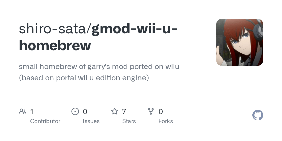 GitHub shirosata/gmodwiiuhomebrew small homebrew of garry's mod