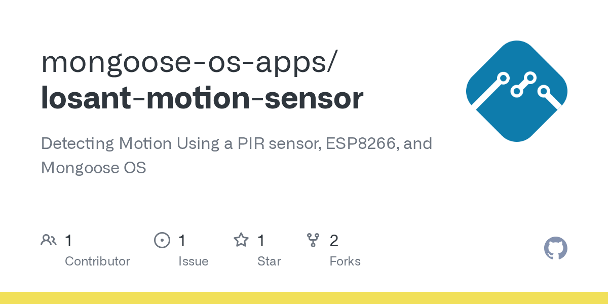 GitHub mongooseosapps/losantmotionsensor Detecting Motion Using