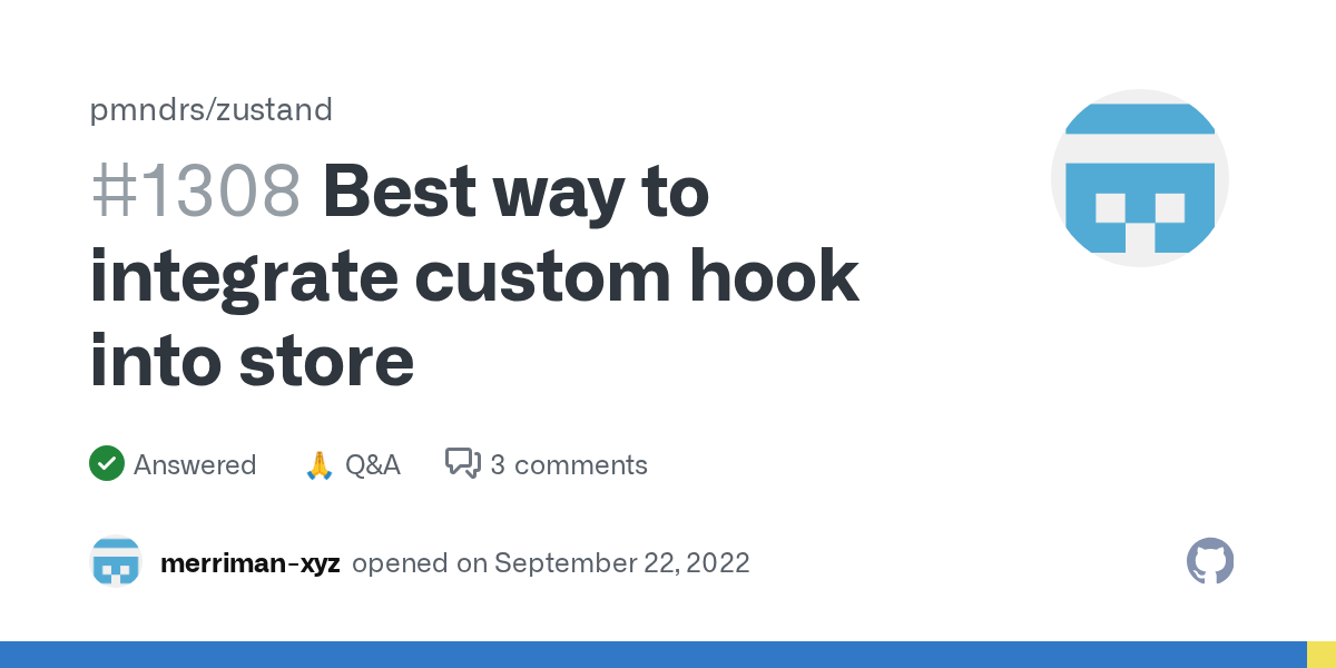 Best way to integrate custom hook into store · pmndrs zustand