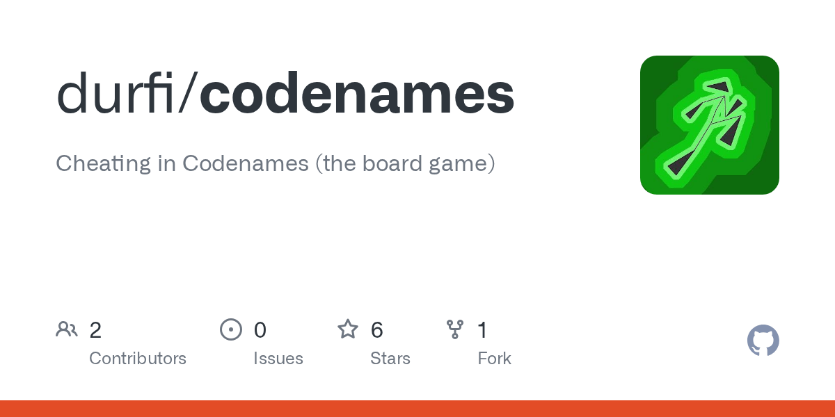 GitHub durfi/codenames Cheating in Codenames (the board game)