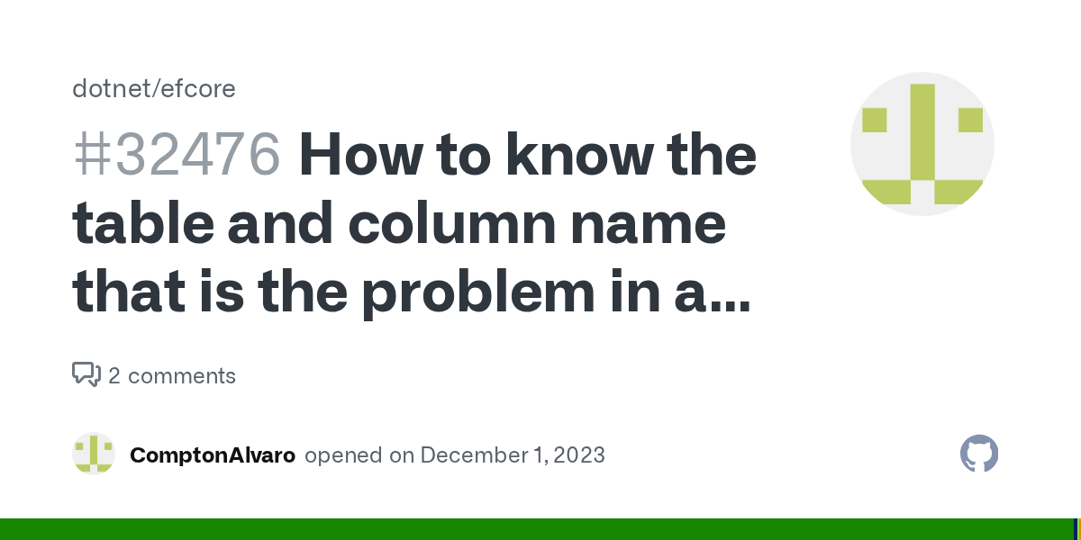 How to know the table and column name that is the problem in a foreign