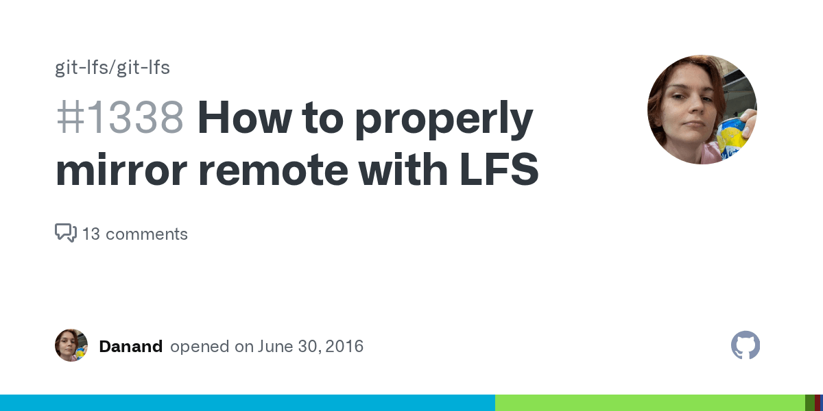 How to properly mirror remote with LFS · Issue 1338 · gitlfs/gitlfs