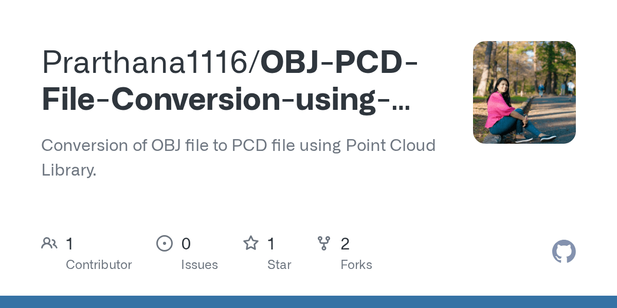 GitHub Prarthana1116/OBJPCDFileConversionusingPCD Conversion of