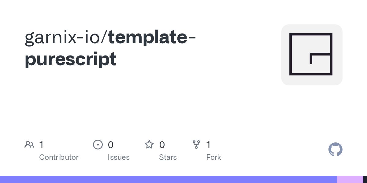 GitHub garnixio/templatepurescript