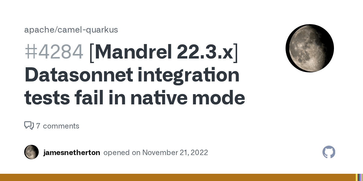 [Mandrel 22.3.x] integration tests fail in native mode