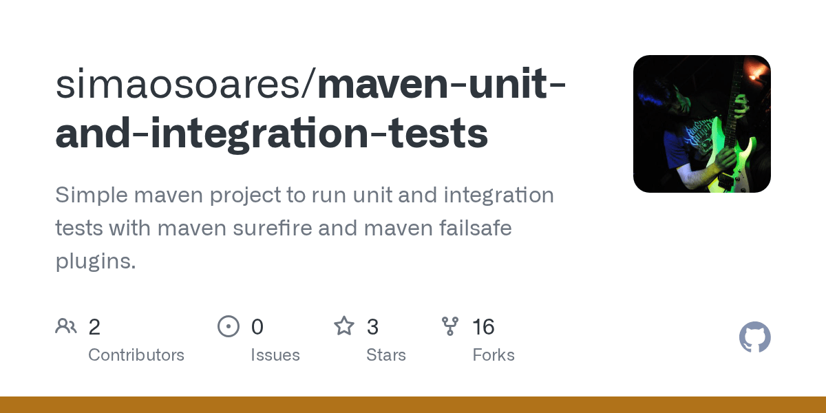 GitHub simaosoares/mavenunitandintegrationtests Simple maven