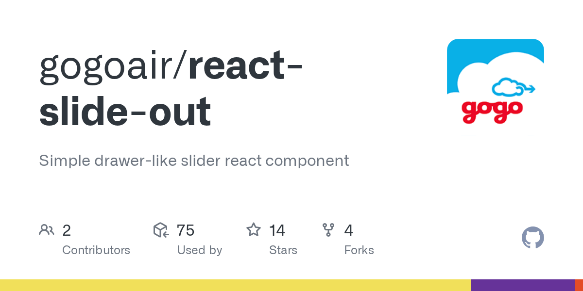 GitHub gogoair/reactslideout Simple drawerlike slider react component