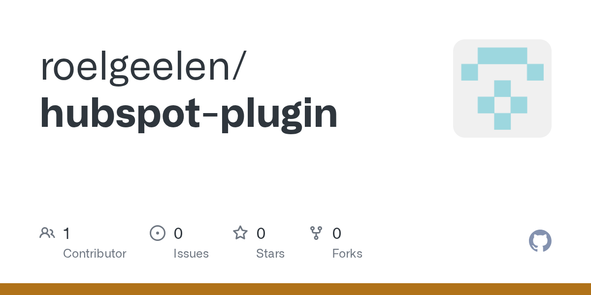 GitHub roelgeelen/hubspotplugin