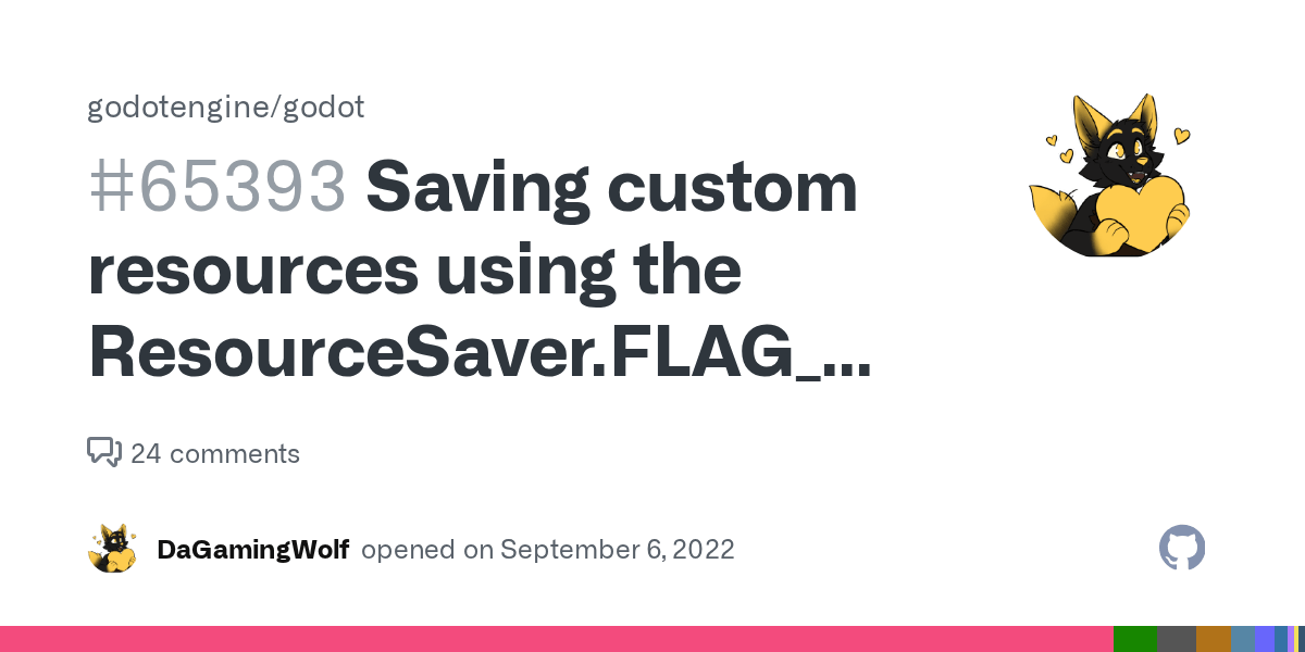 Saving custom resources using the ResourceSaver.FLAG_BUNDLE_RESOURCES