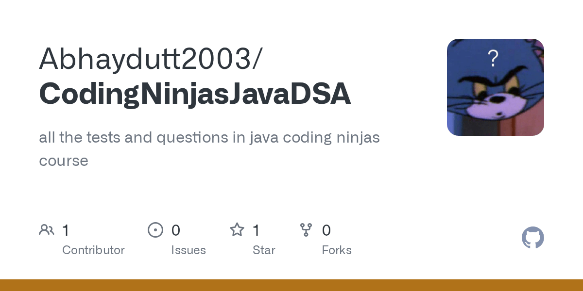 GitHub Abhaydutt2003/CodingNinjasJavaDSA all the tests and questions