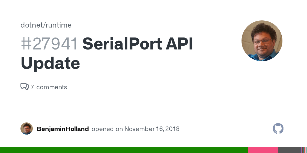 SerialPort API Update · Issue 27941 · · GitHub