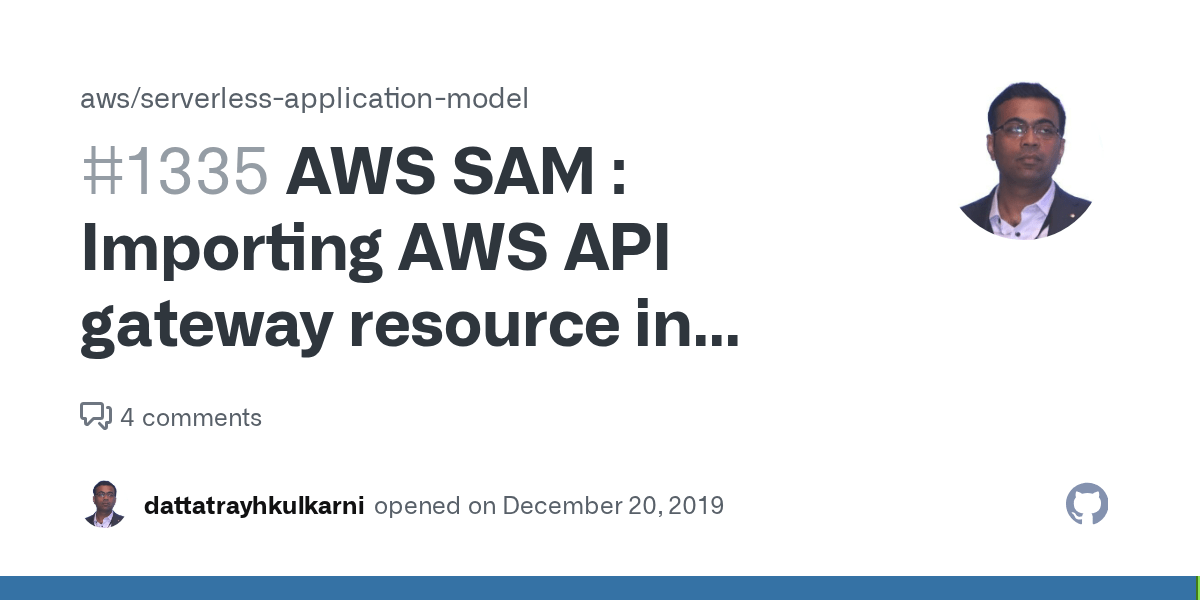 AWS SAM Importing AWS API gateway resource in another template gives