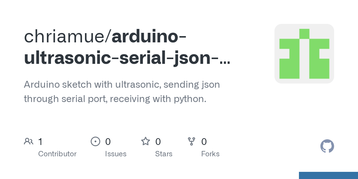 GitHub chriamue/arduinoultrasonicserialjsonpythonexample