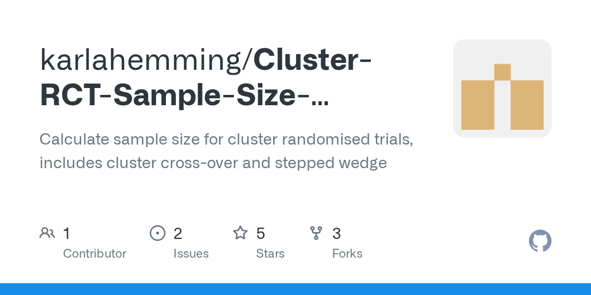 GitHub karlahemming/ClusterRCTSampleSizeCalculator Calculate