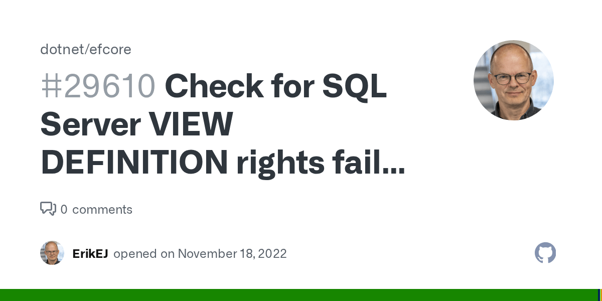 Check for SQL Server VIEW DEFINITION rights fails, if databasename