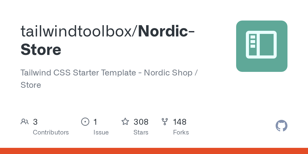 GitHub tailwindtoolbox/NordicStore Tailwind CSS Starter Template