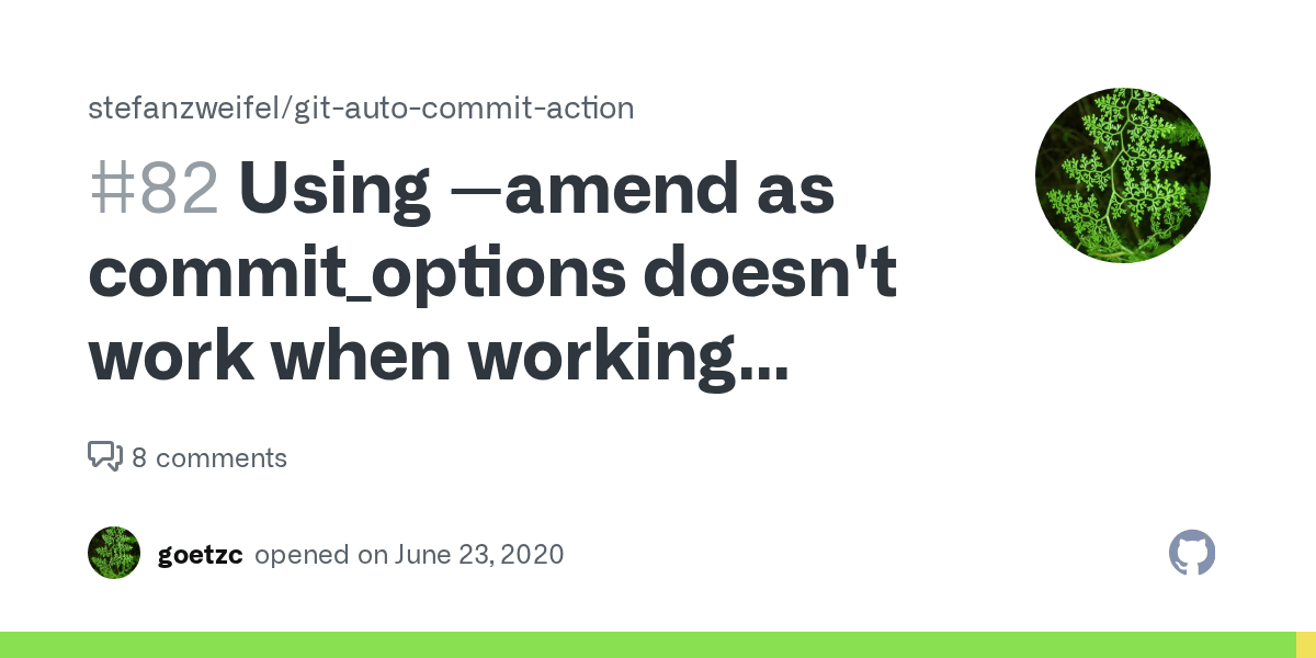 Using amend as commit_options doesn't work when working directory is
