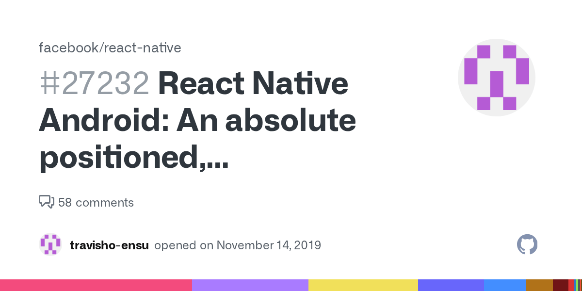 React Native Android An absolute positioned, TouchableOpacity outside
