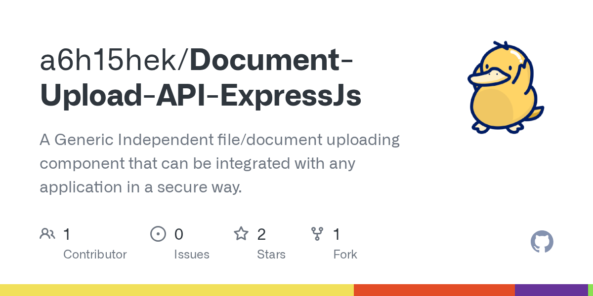 GitHub a6h15hek/DocumentUploadAPIExpressJs A Generic Independent