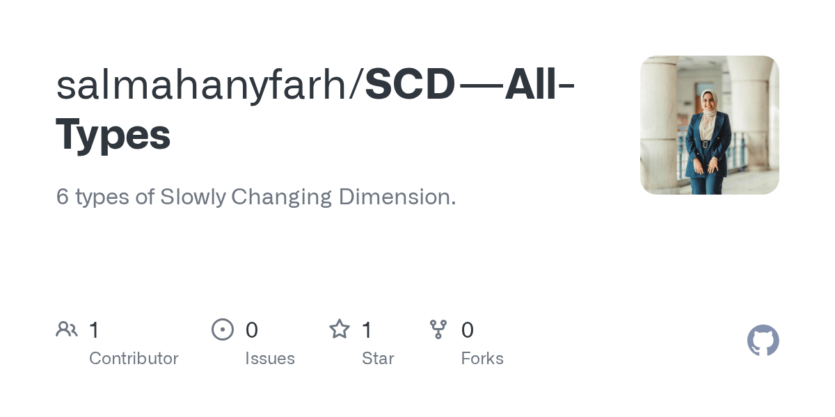 GitHub salmahanyfarh/SCDAllTypes 6 types of Slowly Changing
