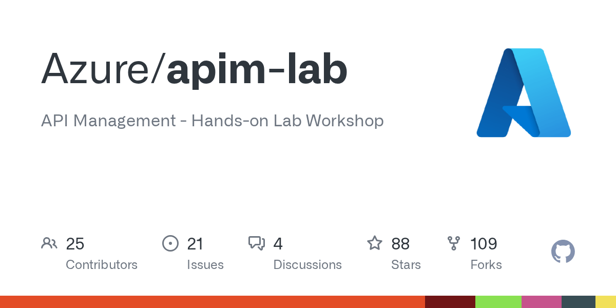 GitHub Azure/apimlab API Management Handson Lab