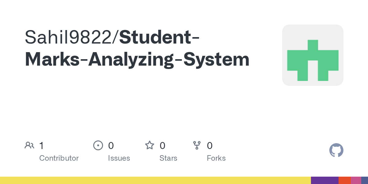 GitHub - Sahil9822/Student-Marks-Analyzing-System