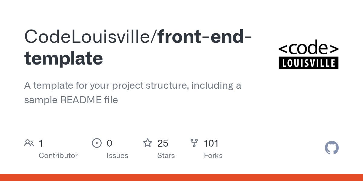 GitHub CodeLouisville/frontendtemplate A template for your project structure, including a
