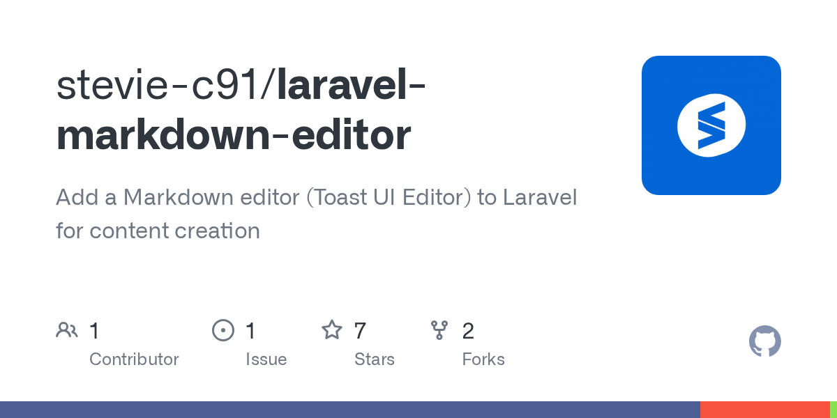 GitHub steviec91/laravelmarkdowneditor Add a Markdown editor (Toast UI Editor) to Laravel