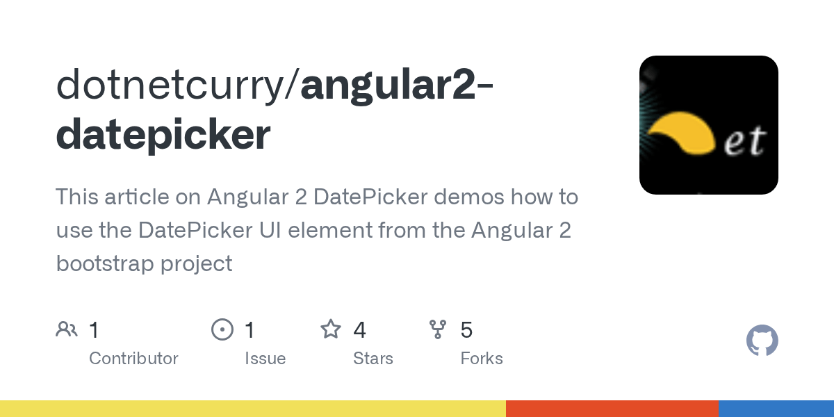 GitHub This article on Angular 2