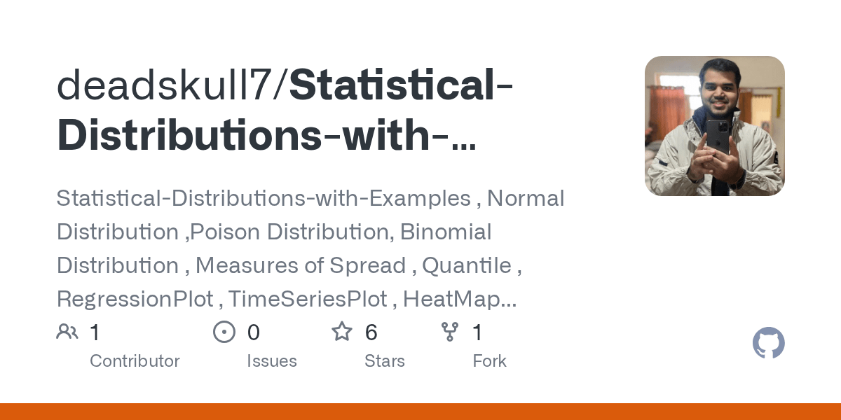 GitHub deadskull7/StatisticalDistributionswith