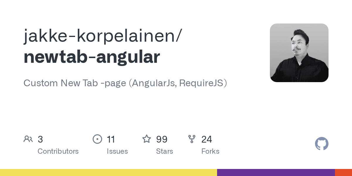 GitHub jakkekorpelainen/newtabangular Custom New Tab page