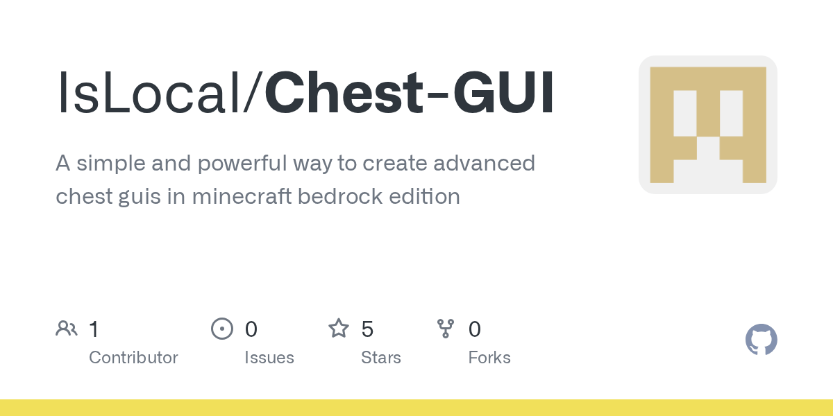 GitHub IsLocal/ChestGUI A simple and powerful way to create