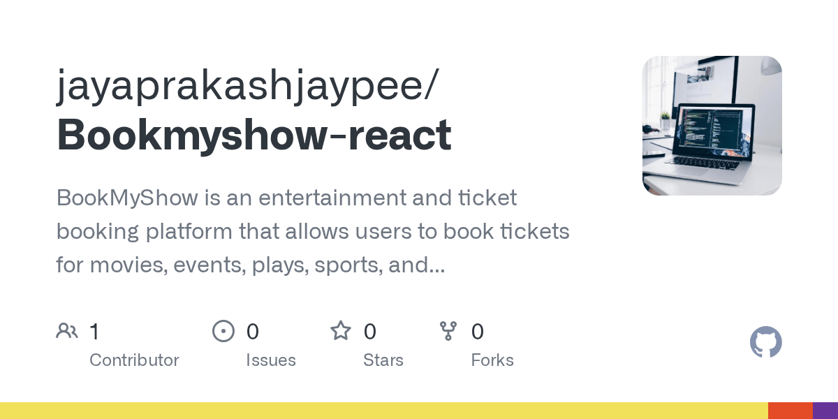 GitHub jayaprakashjaypee/Bookmyshowreact BookMyShow is an