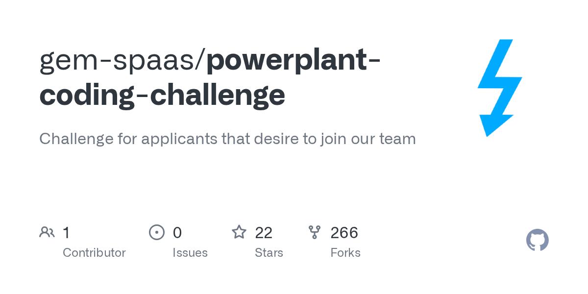 GitHub gemspaas/powerplantcodingchallenge Challenge for