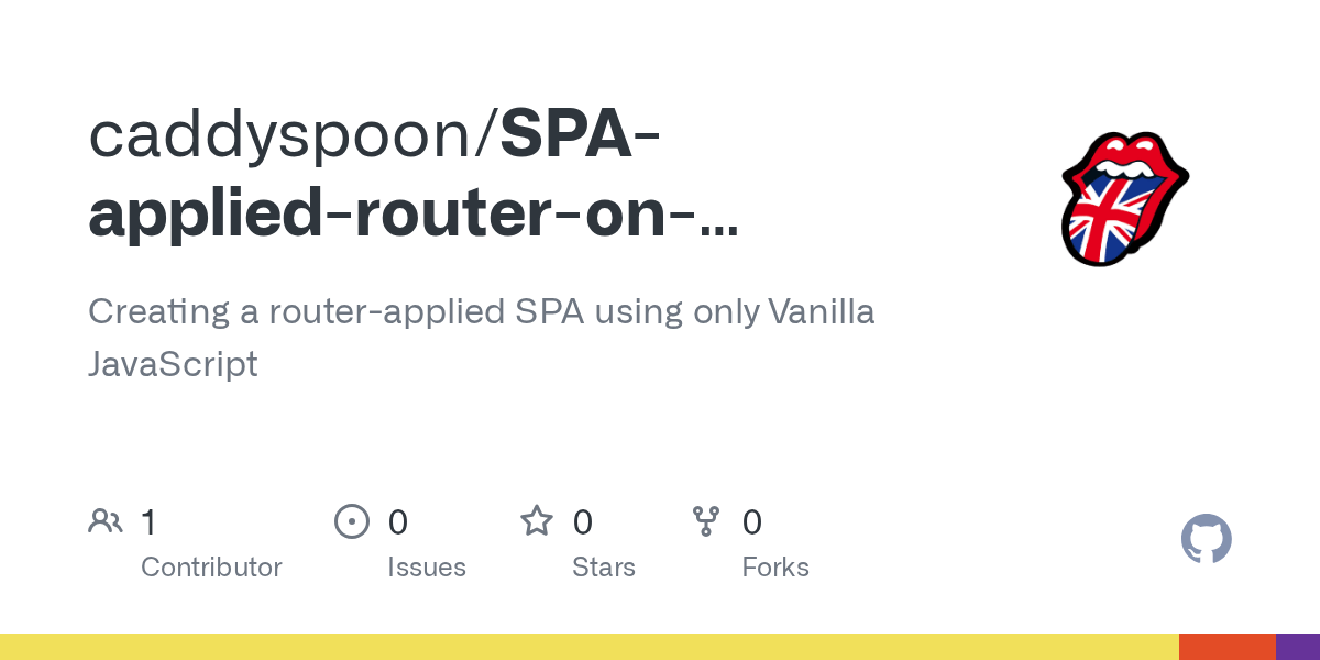 GitHub caddyspoon/SPAappliedrouteronVanillaJS Creating a router