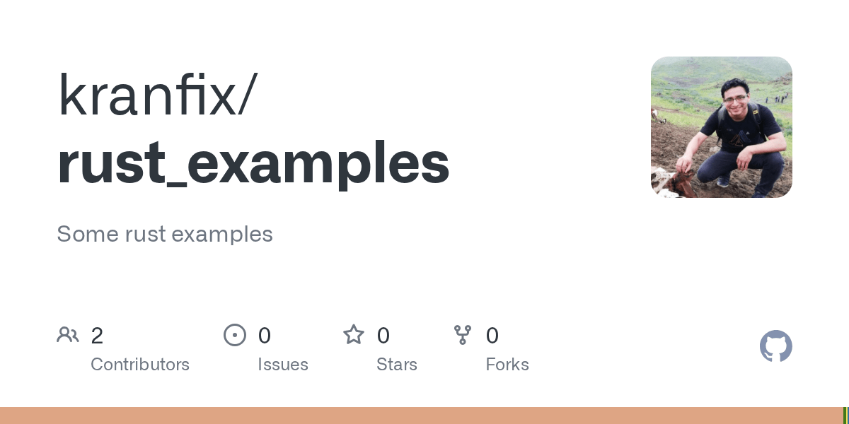GitHub kranfix/rust_examples Some rust examples