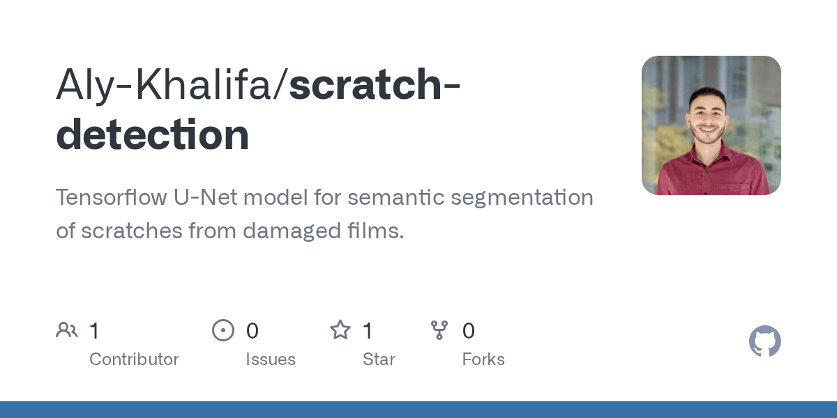 GitHub AlyKhalifa/scratchdetection Tensorflow model for