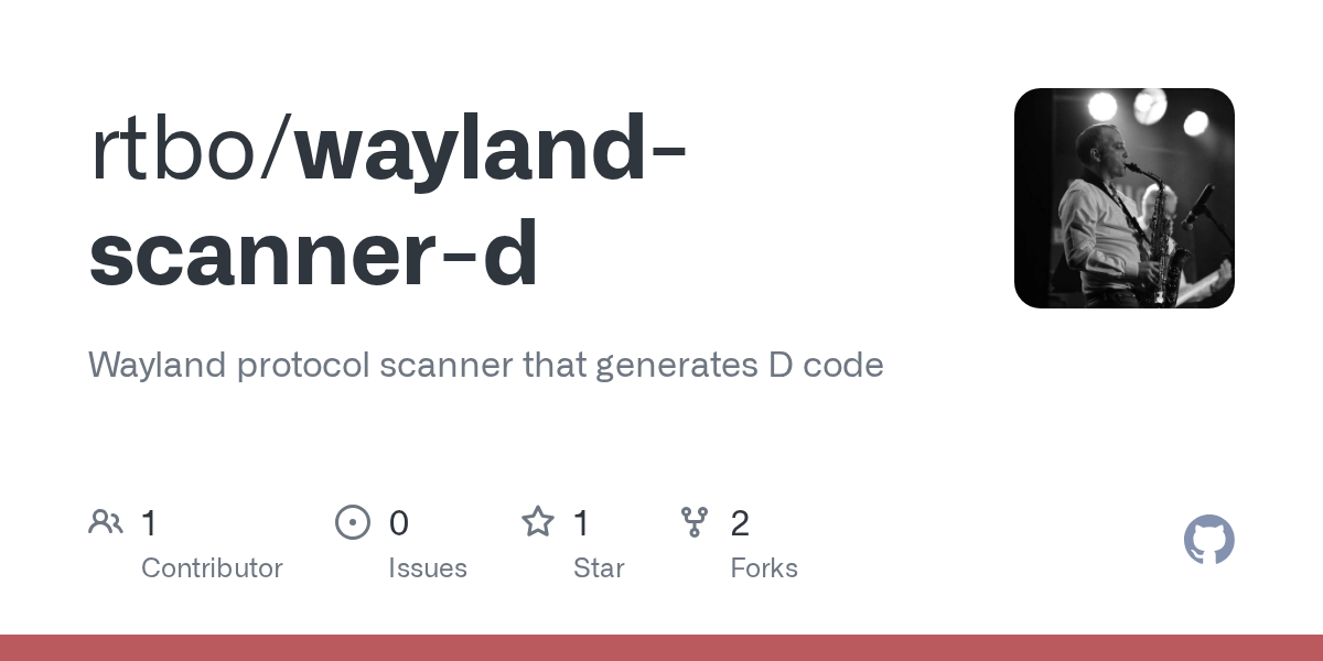 GitHub rtbo/waylandscannerd Wayland protocol scanner that